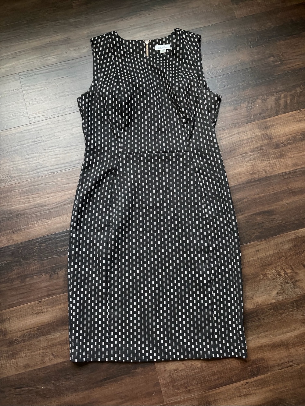 Calvin Klein Black Dress with White Dot Pattern